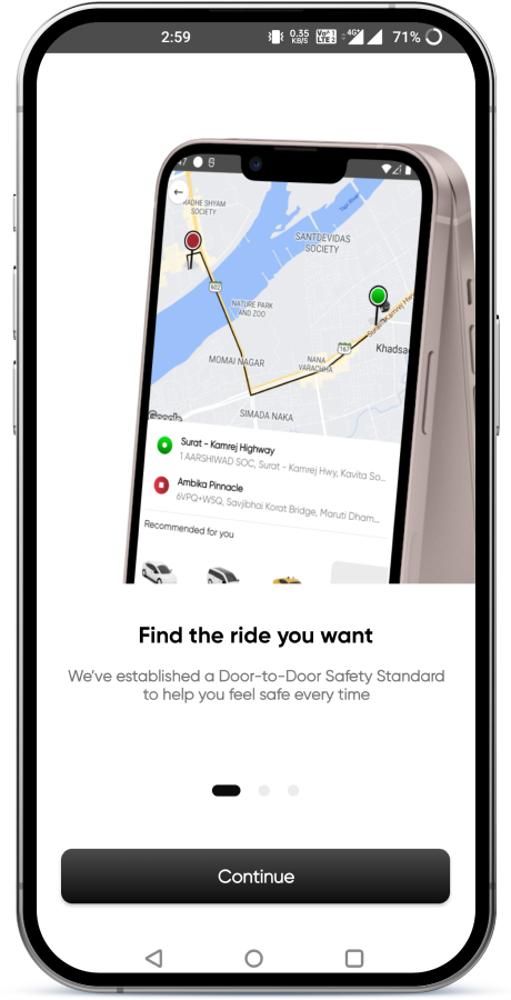 OGO ride hailing app screenshot 1