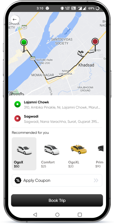 OGO ride hailing app screenshot 9 thumbnail