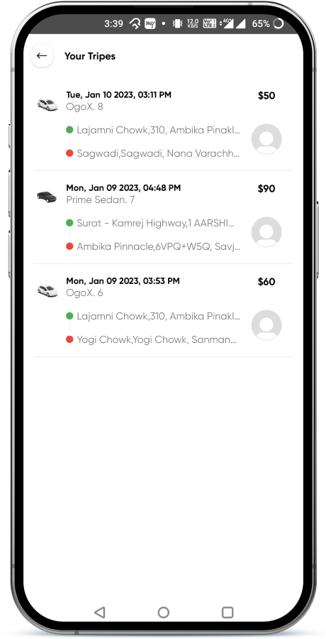 OGO ride hailing app screenshot 23 thumbnail