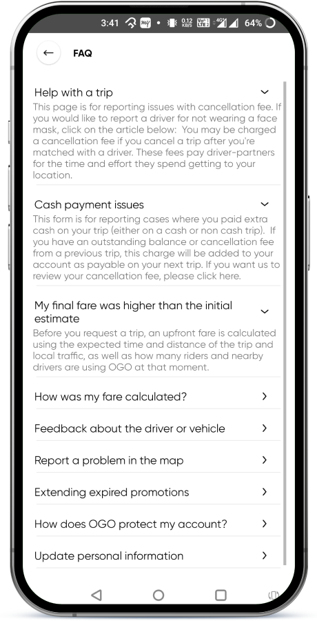 OGO ride hailing app screenshot 31 thumbnail