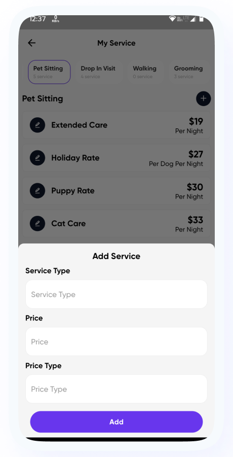 PetHomes - On-Demand Pet Services App - Pet Service providers - Pet Care Service - Flutter Solution Screenshot 70 thumbnail