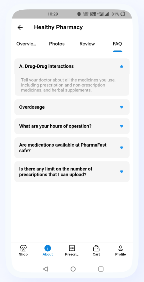 PharmaFast online medicine delivery app screenshot 18 thumbnail