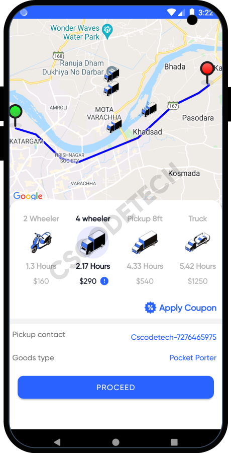 PoketPorter: Transport Goods, Parcel, Packers Movers, Logistics & Courier Delivery App Full Solution Screenshot 13 thumbnail