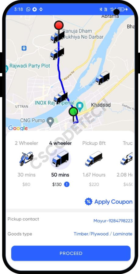 PoketPorter: Transport Goods, Parcel, Packers Movers, Logistics & Courier Delivery App Full Solution Screenshot 14 thumbnail