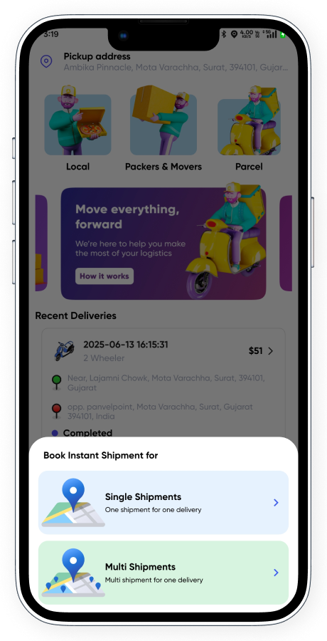 PorterPro - Logistics Service App - Courier - Packers & Movers - Truck Transport Complete Solution Screenshot 2 thumbnail