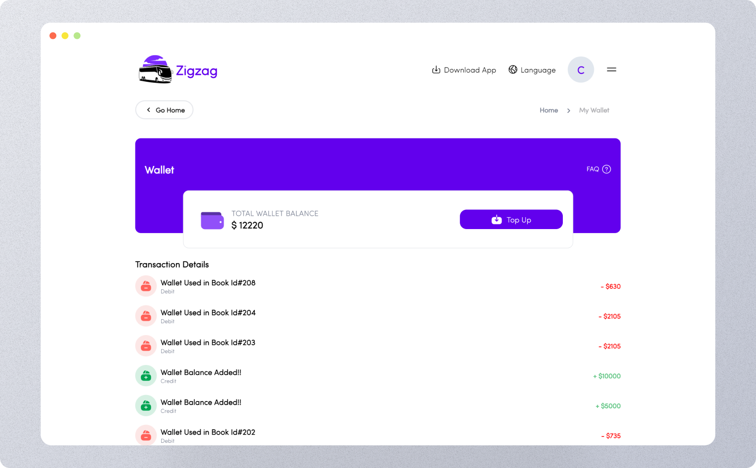 ProZigzagBus Flutter web bus reservation screenshot 9 thumbnail