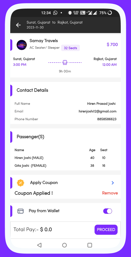 ProZigzagBus bus reservation app screenshot 21 thumbnail
