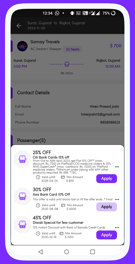 ProZigzagBus bus reservation app screenshot 22 thumbnail