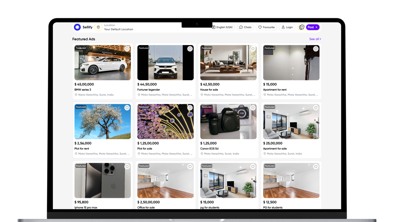 Sellify Flutter web classified marketplace screenshot 2 thumbnail