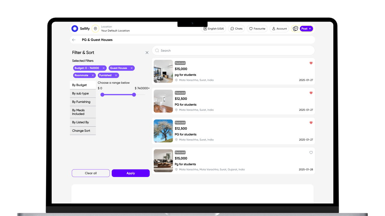 Sellify Flutter web classified marketplace screenshot 5 thumbnail