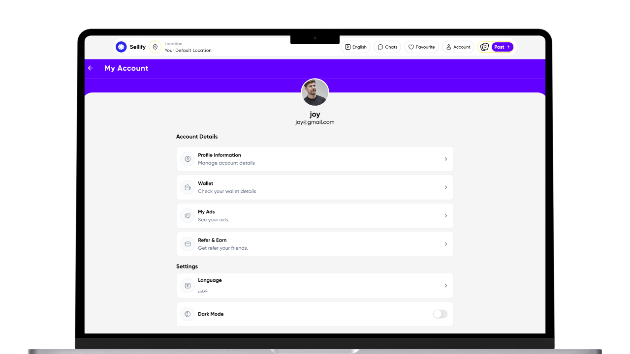 Sellify Flutter web classified marketplace screenshot 13 thumbnail