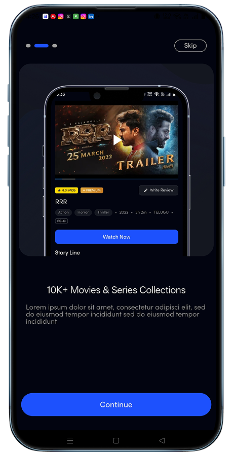 Streamify video streaming Flutter app screenshot 2 thumbnail