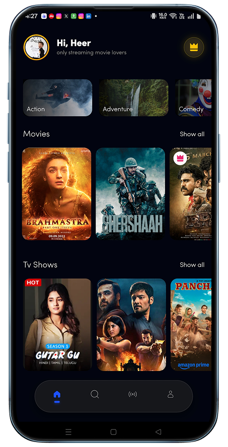 Streamify video streaming Flutter app screenshot 10 thumbnail