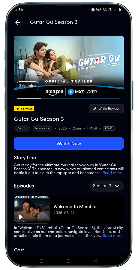 Streamify video streaming Flutter app screenshot 12 thumbnail