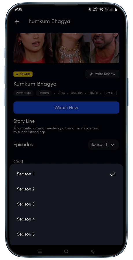 Streamify video streaming Flutter app screenshot 13 thumbnail