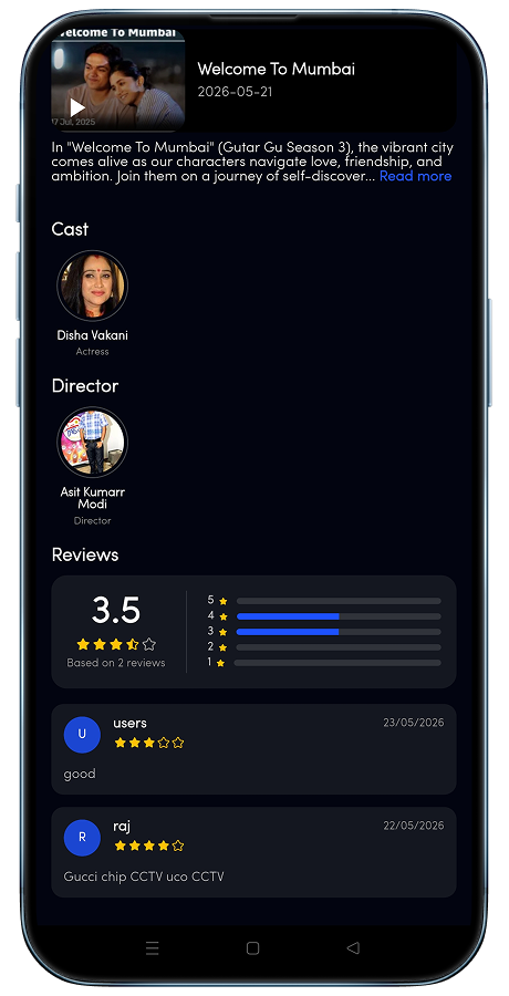 Streamify video streaming Flutter app screenshot 15 thumbnail