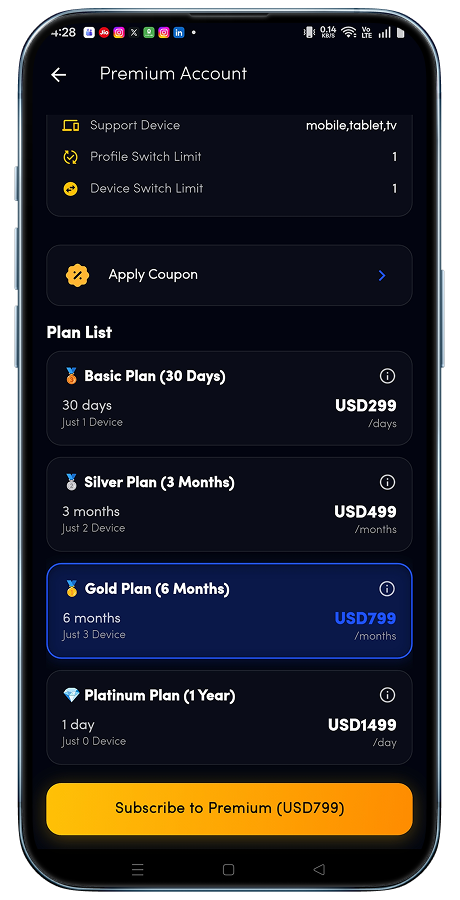 Streamify video streaming Flutter app screenshot 19 thumbnail