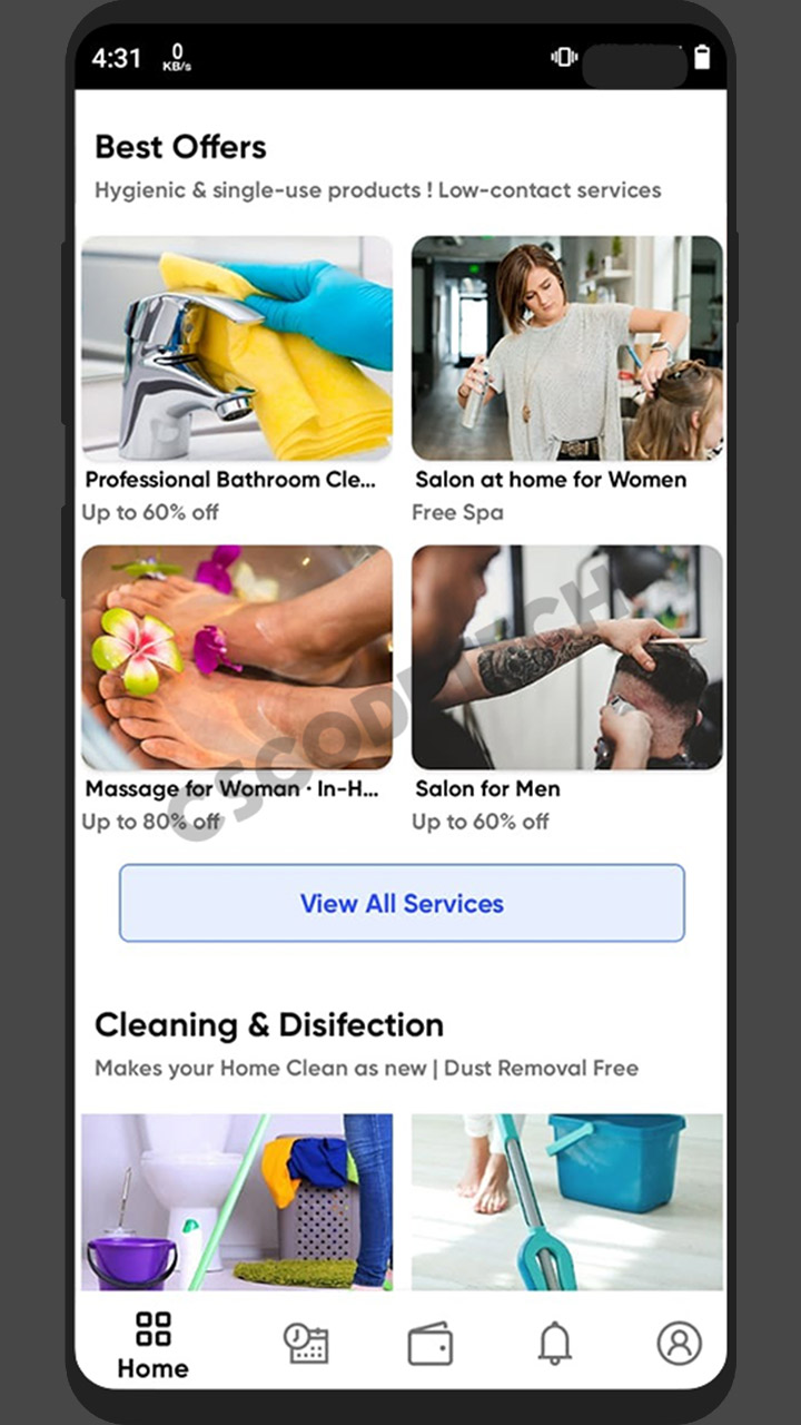 UClap Android UrbanClap clone app screenshot 9 thumbnail