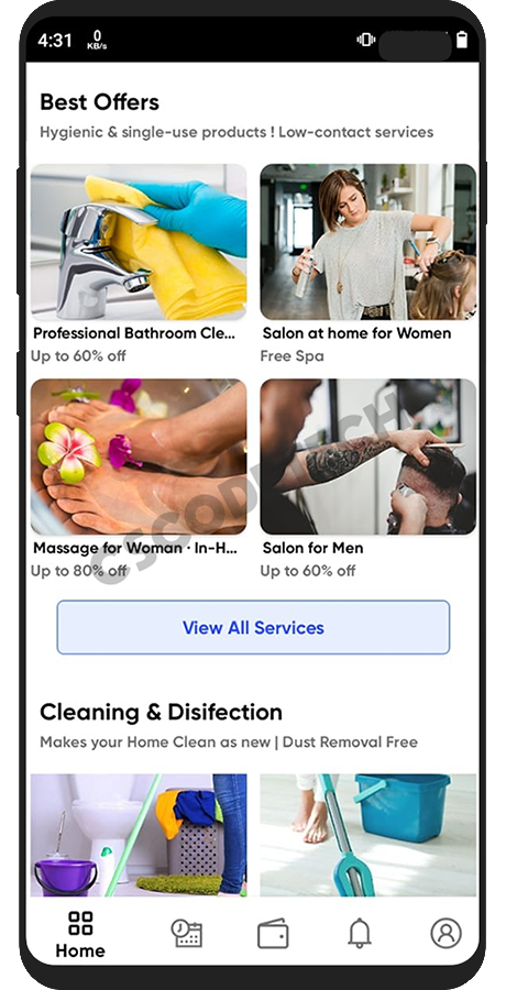 UClap iOS UrbanClap clone app screenshot 9 thumbnail