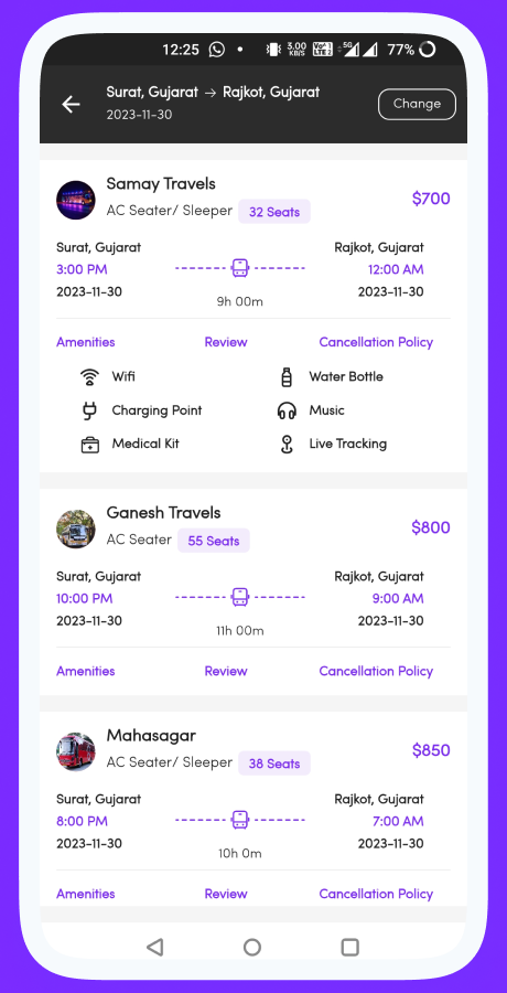 ZigzagBus online bus reservation system screenshot 10 thumbnail
