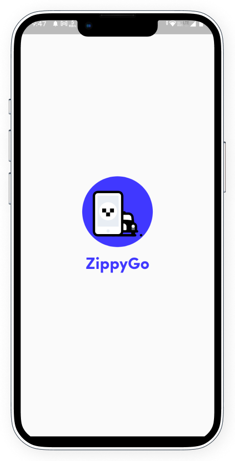 ZippyGo ride booking app screenshot 1