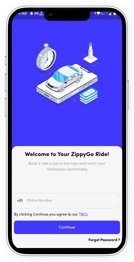 ZippyGo ride booking app screenshot 2 thumbnail