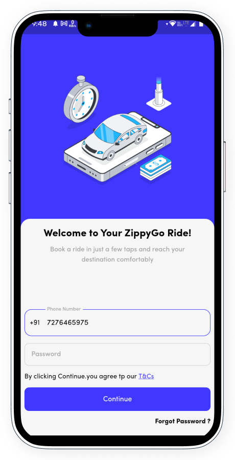 ZippyGo ride booking app screenshot 5 thumbnail