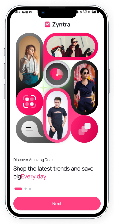 Zyntra Flutter ecommerce app screenshot 2 thumbnail