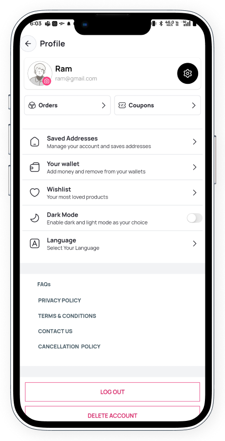 Zyntra Flutter ecommerce app screenshot 32 thumbnail